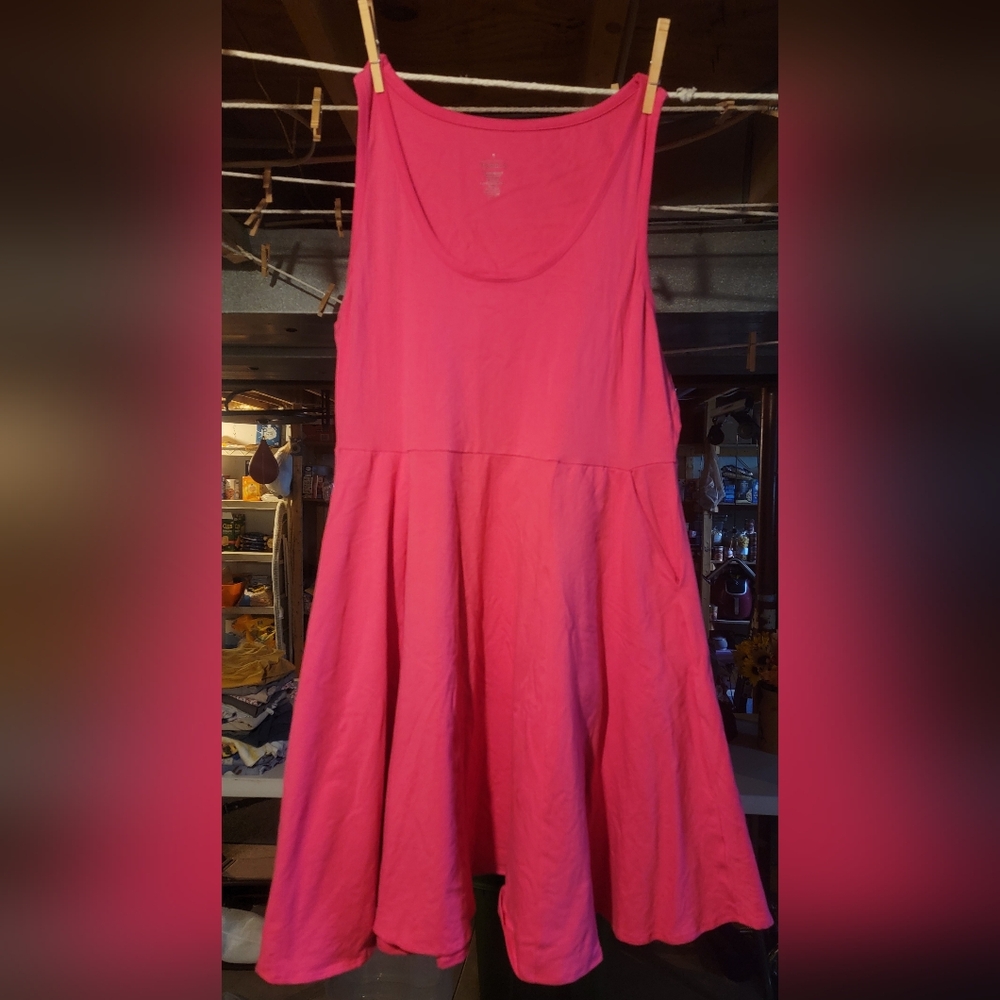 Pink tank dress